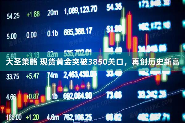大圣策略 现货黄金突破3850关口，再创历史新高